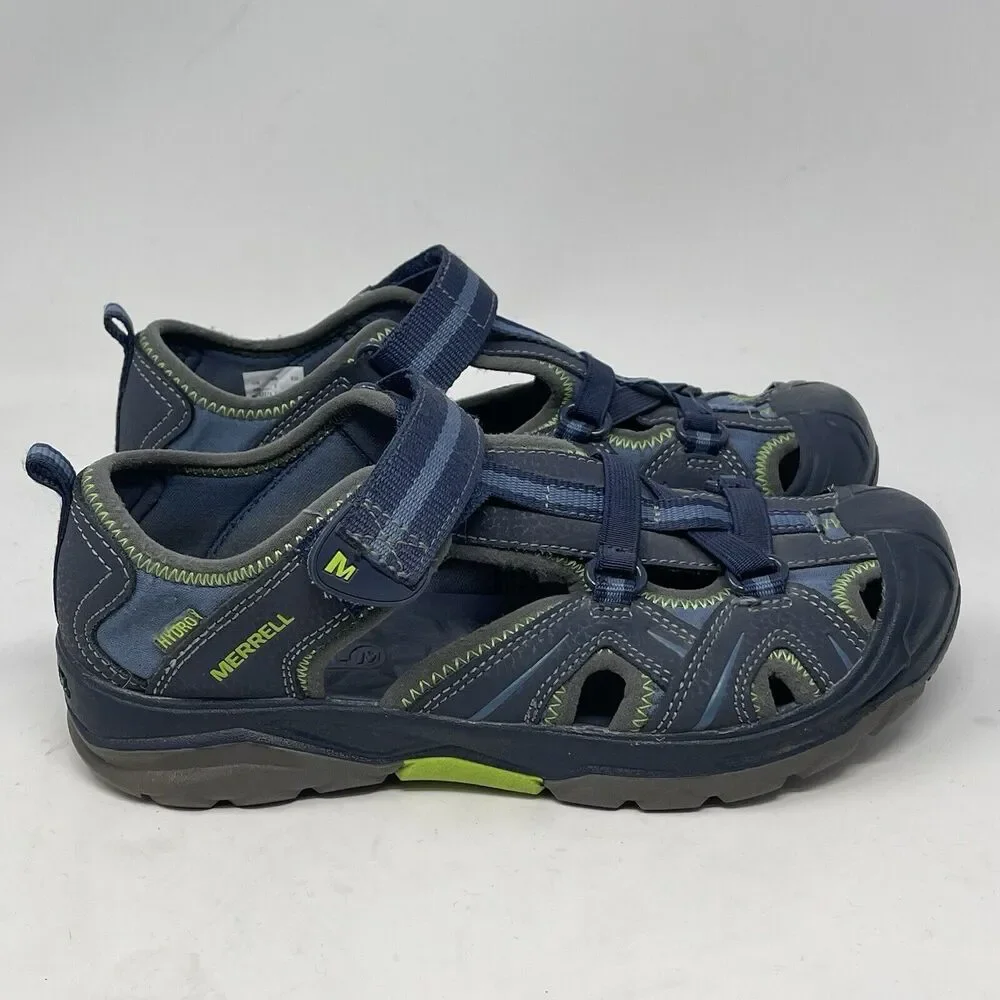 Merrell Hydro Hiker Sandals Youth Boys Size 4 Blue Green Water Shoes MY53375
